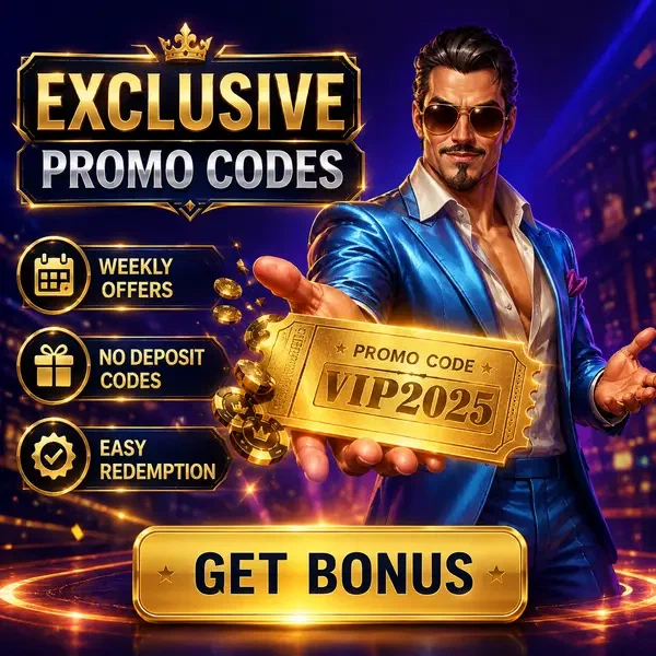 Apresentador carismático apresentando voucher de código promocional dourado no Coolzino Casino
